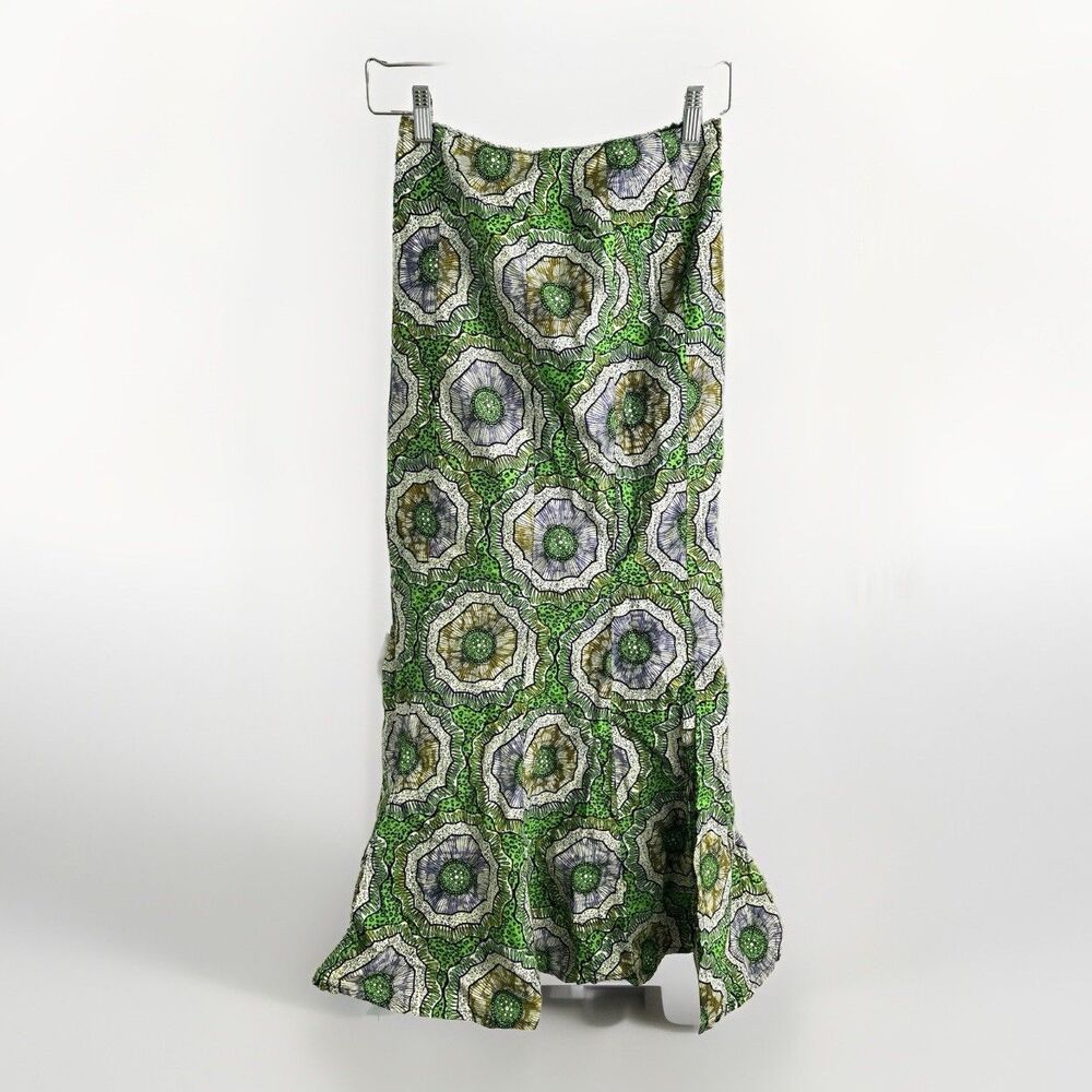 African Wax Fabric Ankara Skirt Long No Size Check Measurements Multicolor